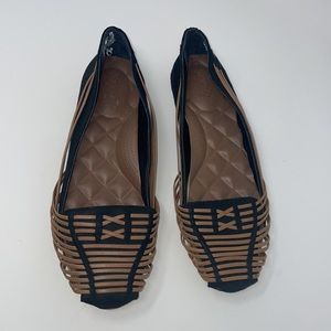 New | Reef Rancho Rio Flat | Black & Tan | Size 7